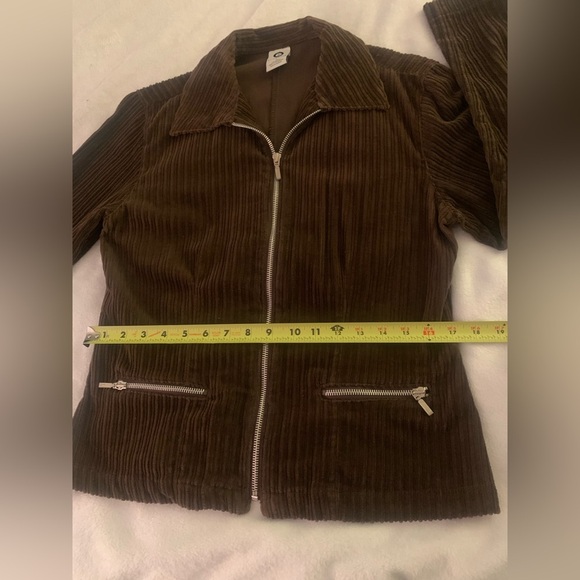 Ellemenno Vintage 90s Y2K Dark Brown Corduroy Jacket M & Mini Skirt 11 - Picture 5 of 12